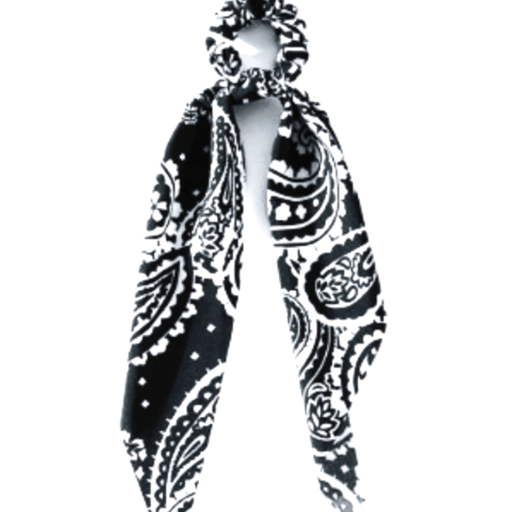 Bandana hairbow- Paisley print
